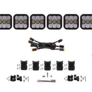 Diode Dynamics SS5 Pro Universal CrossLink 6-Pod Lightbar - White Combo