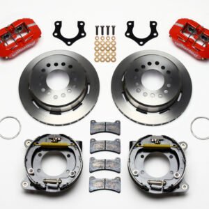 Wilwood Dynapro Low-Profile 11.00in P-Brake Kit - Red Mopar/Dana 2.50in Off w/Snap Ring Bearing