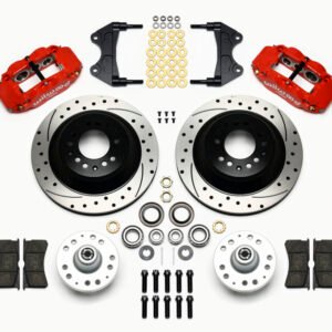 Wilwood Narrow Superlite 6R Front Hub & 1PC Rtr Kit 12.88in Drilled -Red WWE ProSpindle