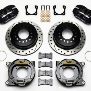 Wilwood Dynapro Low-Profile 11.00in P-Brake Kit Drilled Chevy 12 Bolt Spcl 2.81in Off Stag Mount