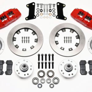 Wilwood Dynapro 6 Front Hub Kit 12.19in Drilled Red 67-69 Camaro (*Line Kit Needed*)