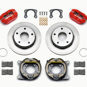 Wilwood Dynapro Lug Mount P/S Park Brake Kit Red Big Ford New 2.38in Off Bronco 5 x 5.50