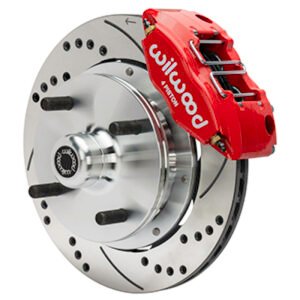 Wilwood 70-72 Porsche 914 Front Powerlite Brake Kit Drilled & Slotted - Red