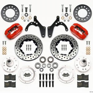 Wilwood Forged Dynalite Front Kit 11.00in Drill-Red 59-64 Chevy Impala / 63-64 Corvette