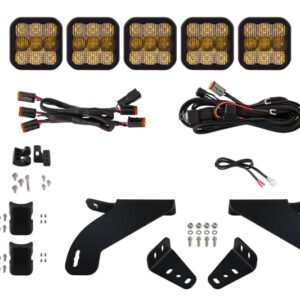 Diode Dynamics 21-22 Ford F-150 SS5 Grille CrossLink Lightbar Kit- Sport Yellow Combo