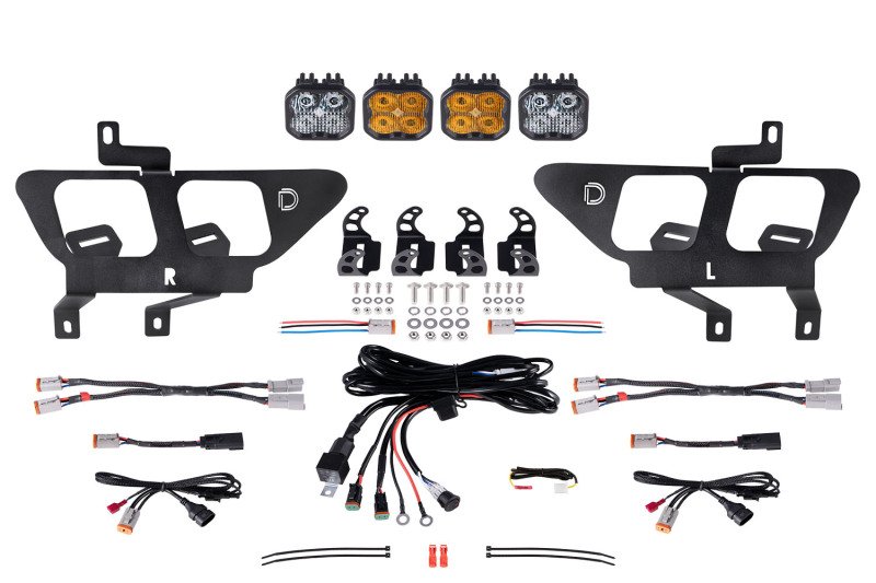 Diode Dynamics 21-22 Ford F-150 SS3 LED Fog Pocket Kit - Yellow Max