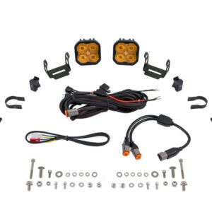 Diode Dynamics SS3 LED Bumper 1 1/2 In Roll Bar Kit Max - Yellow SAE Fog (Pair)