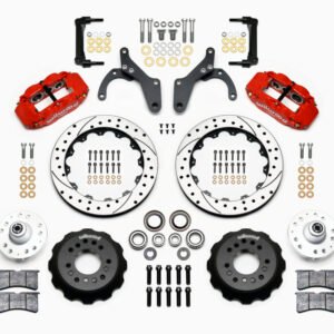 Wilwood Narrow Superlite 6R Front Hub Kit 12.88in Drill Red 59-64 Chevy Impala / 63-64 Corvette