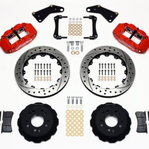 Wilwood Narrow Superlite 6R Front Hat Kit 13.06in Drill Red 65-82 Corvette C2/C3