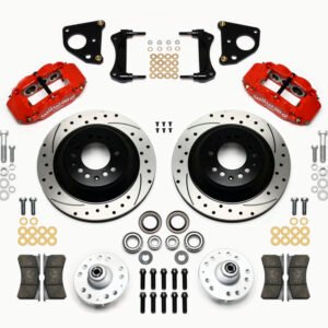 Wilwood Narrow Superlite 6R Front Hub & 1PC Rtr Kit 12.88in Drilled -Red 62-72 CDP B & E Body-Drum