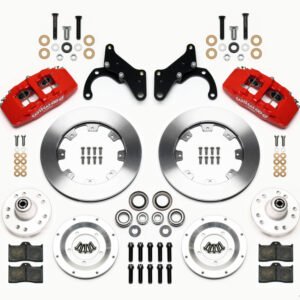 Wilwood Dynapro 6 Front Hub Kit 12.19in Red 69-70 Impala Drum/Disc 69-82 Vette