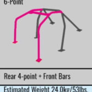 Cusco SFTY21 2-Passenger 6-Point BLK Dash-THROUGH Roll Cage Subaru WRX GDA 01-07 (S/O/No Cancel)