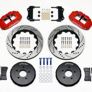 Wilwood Narrow Superlite 6R Front Hat Kit 14.00in Drill Red Nissan 350Z/Fiti G35