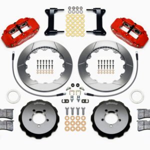Wilwood Narrow Superlite 6R Front Hat Kit 13.06in Red 1999-2012 Subaru WRX w/Lines