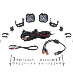 Diode Dynamics SS3 LED Bumper 1 1/2 In Roll Bar Kit Sport - White Combo (Pair)