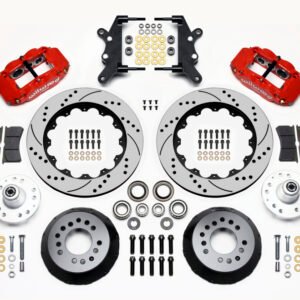 Wilwood Narrow Superlite 6R Front Hub Kit 14.00in Drill Red 60-68 Ford / Mercury Full Size / Galaxie