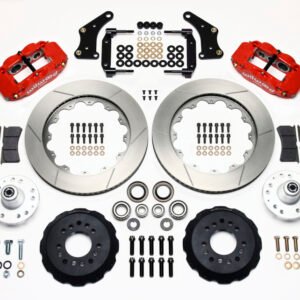 Wilwood Narrow Superlite 6R Front Hub Kit 14.00in Red Large GM 57-70 Drop Spindle