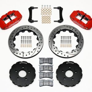 Wilwood Narrow Superlite 6R Front Hat Kit 13.06in Drill Red 2005-up Corvette C6