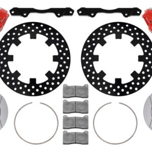 Wilwood 2014+ Polaris RZR XP 1000 Front Kit 11.25in Drilled - Red