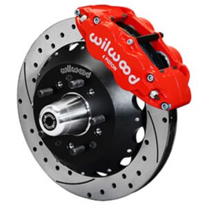 Wilwood 65-68 Chevy Impala W/ Drum Spindle- FNSL6R - 12.88 in Vented GT Rotor Drilled Red
