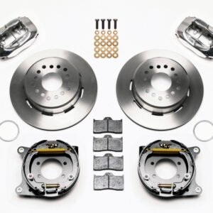 Wilwood Forged Dynalite P/S Park Brake Kit Polished Ford 8.8 w/2.5in Offset-5 Lug