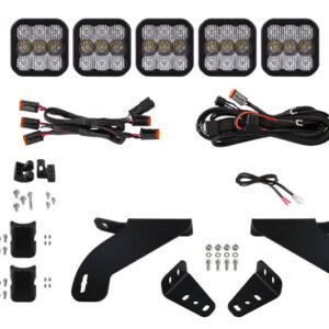 Diode Dynamics 21-22 Ford F-150 SS5 Grille CrossLink Lightbar Kit - Sport - White Combo