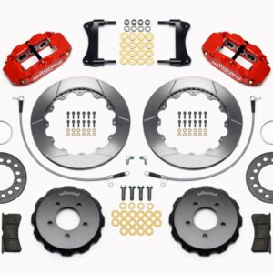 Wilwood Narrow Superlite 6R Front Hat Kit 12.88in Red 2005-Up Mazda Miata w/ Lines