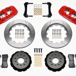 Wilwood AERO6 Front Hat Kit 14.00 Red 2005-2014 Mustang