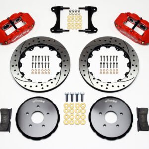 Wilwood Narrow Superlite 6R Front Hat Kit 13.06in Drill Red Nissan 370Z/Fiti G37