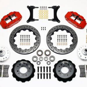 Wilwood Narrow Superlite 6R Front Hub Kit 12.88in Drill Red 79-87 GM G Body