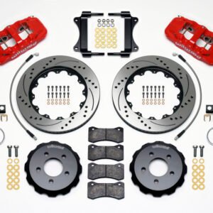 Wilwood AERO6 Front Hat Kit 14.25 Drilled Red 2008-2009 Pontiac G8 w/Lines