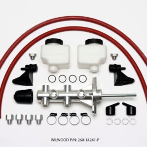 Wilwood Tandem Remote Master Cylinder - 7/8in Bore Ball Burnished