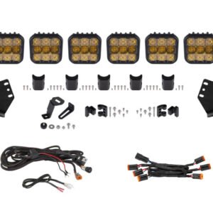 Diode Dynamics 20-Present Polaris RZR SS5 Sport CrossLink Roof - Yellow Combo Lightbar Kit