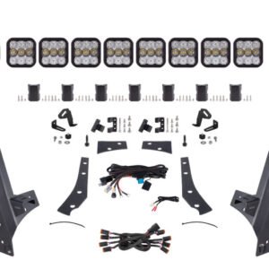 Diode Dynamics Jeep JK SS5 Pro CrossLink Windshield - White Combo Lightbar Kit