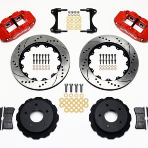 Wilwood Narrow Superlite 4R Rear Kit 14.00in Drill Red 65-82 Corvette C2/C3