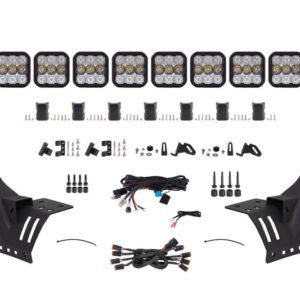 Diode Dynamics Jeep JL SS5 Pro CrossLink Windshield - White Combo Lightbar Kit