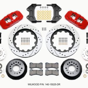 Wilwood AERO6 Front Hub Kit 15.00 Drilled-Red WWE ProSpindle