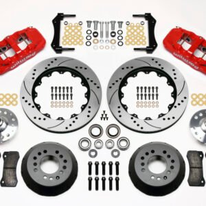 Wilwood AERO6 Front Hub Kit 14.00 Drilled Red 67-69 Camaro 64-72 Nova Chevelle