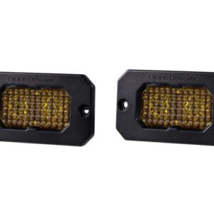 Diode Dynamics Stage Series 2 In LED Pod Pro - Yellow Flood Flush ABL (Pair)