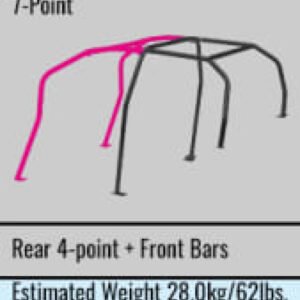 Cusco SFTY21 4/5-Passenger 7-Point BLK DASH-THROUGH Roll Cage Subaru STi GRB 08-14 (S/O/No Cancel)