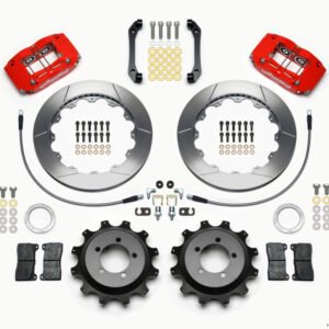 Wilwood Dynapro Radial Rear Kit 12.88in Red 2006-2007 Subaru WRX w/Lines