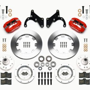 Wilwood Forged Dynalite Front Kit 12.19in Red 65-68 Chevy Impala -Drum Spindle
