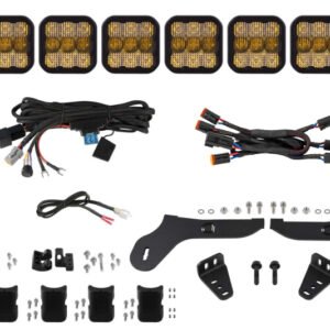 Diode Dynamics 17-20 Ford Raptor SS5 Grille CrossLink Lightbar Kit - Yellow Pro Combo
