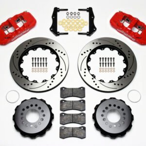 Wilwood AERO4 Rear Kit 14.25in Drilled Red 2006-10 Magnum/Challenger/Charger/300C