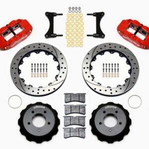 Wilwood Narrow Superlite 6R Front Hat Kit 12.88in Drill Red 93-96 Mazda RX7