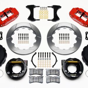 Wilwood Narrow Superlite 4R Rear P-Brk Kit 12.88in Red Chevy 12 Bolt-Spec 3.15in Bearing
