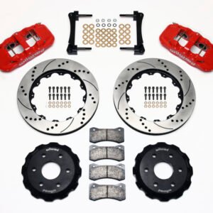 Wilwood AERO6 Front Truck Kit 14.25in Drill Red 1999-2014 GM Truck/SUV 1500