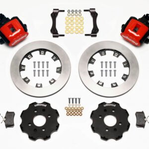 Wilwood Combination Parking Brake Rear Kit 12.19in Red Civic / Integra Disc 2.39 Hub Offset