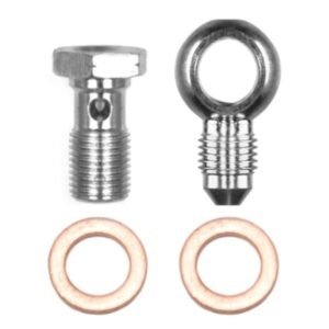 Wilwood Banjo Fitting Kit -3 male to 10mm-1.00 Banjo Bolt & Crush Washers (1 qty)