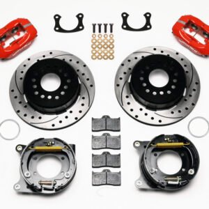 Wilwood Forged Dynalite P/S Park Brake Kit Drilled Red New Big Ford 2.50in offset Staggered Shock